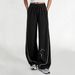 Women's Casual Comfort Wide Leg Pants Loose Fit Starry Sky Kitten Print Spring Autumn Fashion Bottoms_ecoleips.com