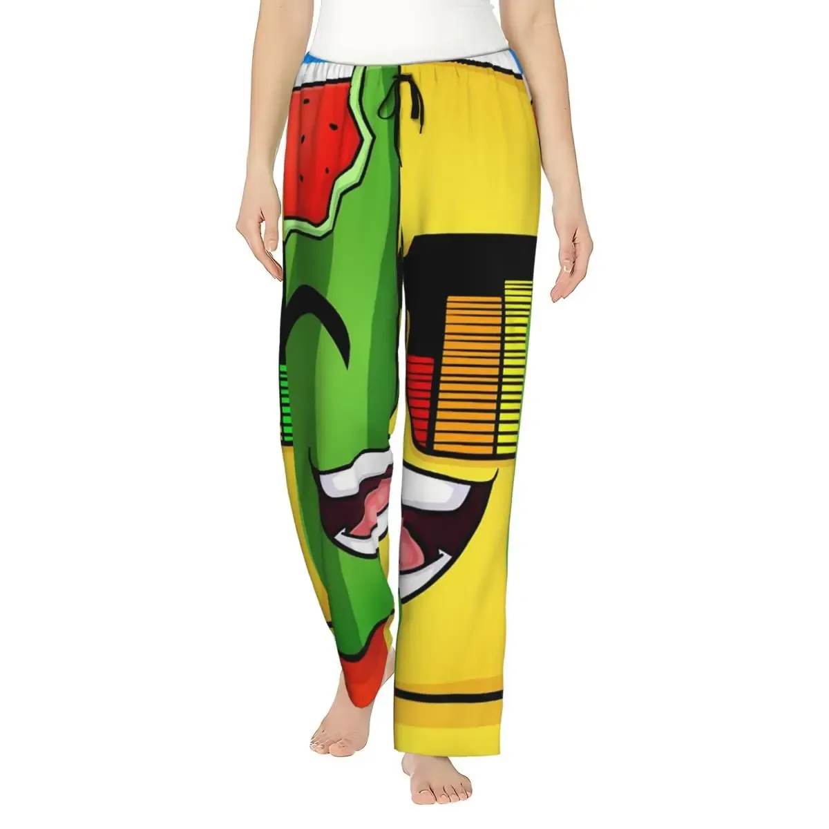 Custom Sunny And Melon Women Pajama Pants Lounge Sleep Sleepwear Bottoms With Pockets_ecoleips.com