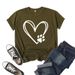Cross-border Plus-size Top With Heart And Animal Paw Prints, Short-sleeved Women's T-shirt For Summer_ecoleips.com