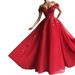 2025 New European And American Wedding Dress Sexy One Shoulder Large Swing Art Examination Stage Host Performance Clothing_ecoleips.com