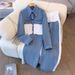 Women's Clothing Casual Suit Spring And Autumn Long Sleeved Top Wide Leg Long Pants Two Piece Suit_ecoleips.com