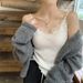 Lace Camisole Women's Base Knitted Vest New Spring And Autumn Inner Outer Wear Design Sense Niche V-neck Top_ecoleips.com