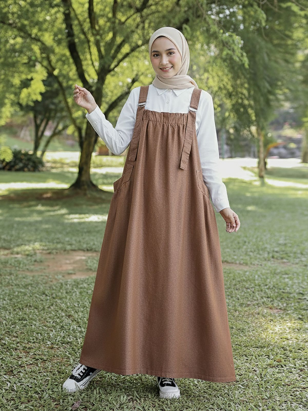 Women's Clothing Women's Loose Casual Denim Overalls Skirt Spring/Summer Southeast Asian Malaysian Fashion Modest Abaya Dress_ecoleips.com