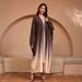 Muslim Dress Women Elegant Gradient Abaya Dress – Modest Batwing Sleeve Kaftan For Muslim Women (One Size, Fashion) One-Size Versatility_ecoleips.com