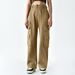 Women's Clothing Casual Straight Slim Solid Color Overalls Mid Waist Multi Pocket Wear_ecoleips.com
