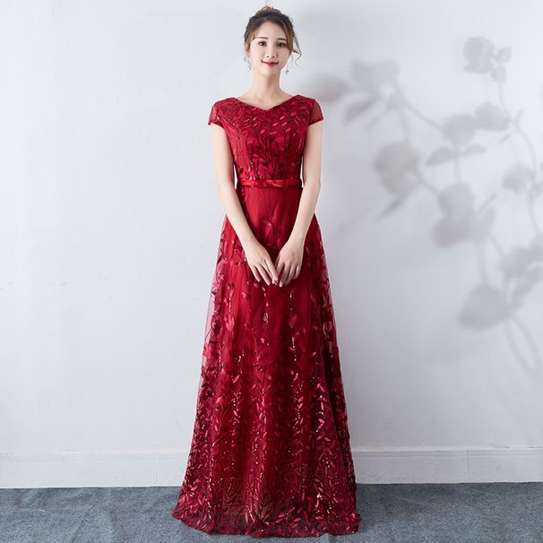 Chorus Performance Dress Long Skirt Student Choir 2025 New Red Song Competition Solo Art Examination Evening Dress Spring_ecoleips.com