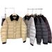 girl 2025 Winter Casual Cotton Jacket For Women, Niche Simple Fashion Turn-Down Collar Color-Block Design Warm Coat_ecoleips.com