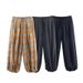 Cross-border Foreign Trade European American Style 2025 Autumn And Winter New Commuter Plaid Puffy Casual Pants 5289246_ecoleips.com