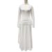Modest Abaya Dress Sophisticated High-Neck Ribbon Detail Bodycon Dress – Milk Silk Stretch Fabric For Office To Gala (Purple/Black/White, S-L)_ecoleips.com