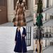Women's Long Double Breasted Trench Coat With Notched Lapel & Belt - Wool Blend Overcoat In Black/Green/Khaki/Charcoal/Check For Fall Winter_ecoleips.com