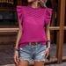 Women's Clothing Spring And Summer Shirt New Lotus Leaf Sleeve Pleated Top Pullover Short Sleeve Women_ecoleips.com