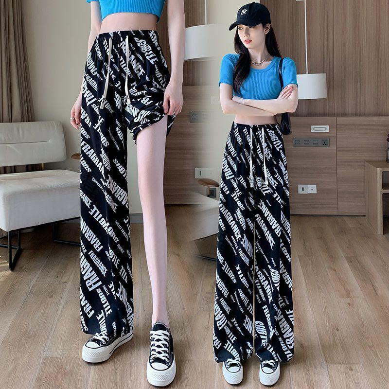 Summer Heavyweight Digital Print Fashion Straight Leg Pants Loose Fit Casual Women's Clothing for Niche Individual Men_ecoleips.com