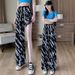 Summer Heavyweight Digital Print Fashion Straight Leg Pants Loose Fit Casual Women's Clothing for Niche Individual Men_ecoleips.com