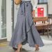 K Women's Plaid Mermaid Half Skirt With Ruffled Edges, Irregular Hem, High Waist, Casual Umbrella Wrapped Long Skirt_ecoleips.com