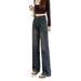 New Spring/Autumn American Retro Wide-Leg Jeans For Women, High-Waisted, Slimming, Height-Enhancing, Loose Straight-Leg_ecoleips.com