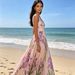 2026 European And American Cross Border Women's Hot Selling Dress With Strap Strap, Digital Printing, Folded Floral Long Skirt, Dress_ecoleips.com