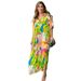 2023 Summr High-Waistd Printd Commuting Elgant Short-Slvd Long Drss For Womn, Europan And Amrican_ecoleips.com