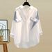 Women's Clothing Summer Suits For Women New Large Size Women's Fashion Sun Protection Clothes Shirt Vest Slim Jeans Three Piece Suit_ecoleips.com