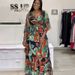 Fashion V-Neck Floral Maxi Dress – Plus Size Boho Beach Dress For Women, Flowy & Comfortable_ecoleips.com