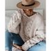 Chunky Knit Sweater – Oversized V-Neck Cable Pullover (S-4XL, 12 Colors, Polyester-Cotton Blend, Fall/Winter Essential)_ecoleips.com