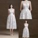 Women's Clothing New Heavy Water Soluble Three Dimensional White Lace Long Skirt Engagement Dress_ecoleips.com