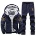 Men's Fleece-Lined Winter Tracksuit Set - Soft Sheep Velvet Fabric, Casual & Stylish Two-Piece Outfit For Plus Size (US XS-XXL, Grey/Black/Blue)_ecoleips.com