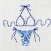 Women's Clothing Sexy Three-Point Bikini Backless Strap Print Two-Piece Set Women's Swimsuit Polyester Fabric Bikini Set_ecoleips.com
