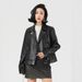 Women's Clothing Jacket Short Suit Collar Leather Jacket Faux Leather Jacket Slim Fit Short Biker Blazer With Notch Lapel For Casual & Office Wear_ecoleips.com