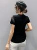 K New Short-sleeved Round Neck Fashionable Lace Hollow Embroidery Slimming T-shirt For Women_ecoleips.com