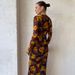 Women Elegant Figure‑Flattering Maxi Dress With Floral Print, Sheer Fabric, Long Sleeves & French‑Style High Slit Hem_ecoleips.com