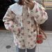 Floral Fleece Cotton Coat for Women Sweet Fresh Warm Comfortable New Autumn Winter 2025 Style Cross Border European American_ecoleips.com