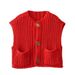 Aria Basics European And American Style For Women, Casual Loose Cardigan, Fashionable Versatile Vest Top, Sleeveless Knitted Sweater_ecoleips.com