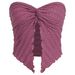 Women's Clothing Sexy Pleated Twisted Tube Top Backless Top_ecoleips.com
