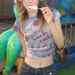 Cherry Cake Blue Puff Sleeve T-Shirt Round Neck Women's Trendy Summer Ruffled Crop Top Sweet And Trendy_ecoleips.com