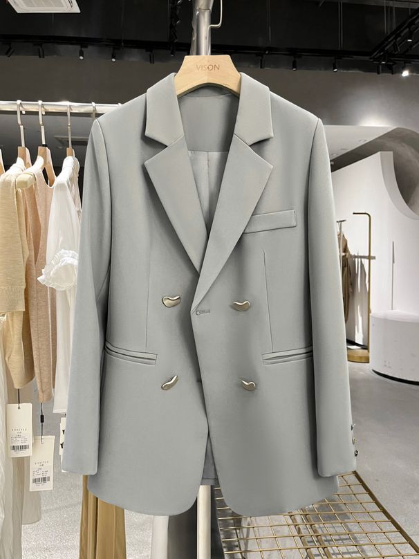 Women's Coat Long Sleeve Blazers Elegant Solid Color_ecoleips.com
