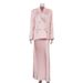 Women's Satin Midi Skirt Set Commuter Style Spring Autumn New Lapel Long Sleeved Blazer Two Piece_ecoleips.com