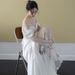 Women's Clothing White Retro Style Travel Photography Light Wedding Dress French Lace Short Train Simple Bridal Reception Dress_ecoleips.com