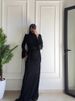 Fashion Turtleneck Long Sleeve Party Dress Women Elegant Hight Waist Draped Long Dress Sexy Lace Embroidery Splicing Slim Gowns_ecoleips.com