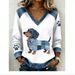 3d Print Color-Block Denim Collar Sweatshirt – Oversized Long Sleeve Pullover For Women (Y2k Streetwear & Vacation Vibes)_ecoleips.com