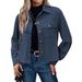 Women's Casual Button Cropped Jacket Top Corduroy Fashion European American Style Short Lightweight Coats_ecoleips.com