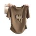 Women's Pure Cotton Short Sleeve T-Shirt - Wrinkle-Resistant, Slim Fit, Waist-Cinching, Trendy & Versatile Summer Top_ecoleips.com