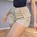 European And American Street Women's Pocket Tooling Shorts High-waisted Trousers Casual Shorts Five-point Tooling_ecoleips.com