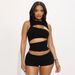 Women's Slimming Sexy Mini Set J26ST068 European American Style Cross Border Trade Solid Color Design Waist Cinching Super Short_ecoleips.com