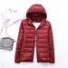 Siyu Clothing Autumn Winter New Lightweight Down Jacket Women's Hooded Thin Large Size Coat_ecoleips.com