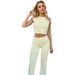 Voya Women's Versatile Commuting Fashion Set Summer New Sexy Backless Top And Pants Two-piece Set_ecoleips.com
