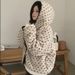 girl Souh Korea Ins Auumn And Winer New Korean Version Hooded Two-sided Design Loose Thickened Lamb Wool Coon Jacke_ecoleips.com