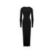 Verve Sexy Women's Winter Reversible Evening Pleated Sleeve Backless Long Elegant Socialite Dress_ecoleips.com