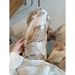 Suitable For All Seasons Relaxed Fit Printed Linen Casual Straight For Women 2025 Summer New High-end Fashionable Wide-leg Pants_ecoleips.com