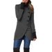 Autumn/Winter Solid Color Single-Button Collar Jacket With Split-Down Sleeve Design_ecoleips.com