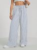 Women's Minimalist Color-Block Texture Pants With Padded Pockets Slim Waist Versatile Pleated Casual Fashion_ecoleips.com